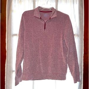 Vineyard vines burgundy heathered quarter zippered